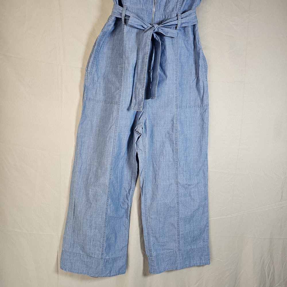 Zara Women's Denim Jumpsuit S Wide leg Pants Blue M - Picture 6 of 12